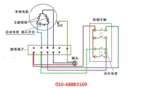 單項(xiàng)電容式空壓機(jī)接線圖